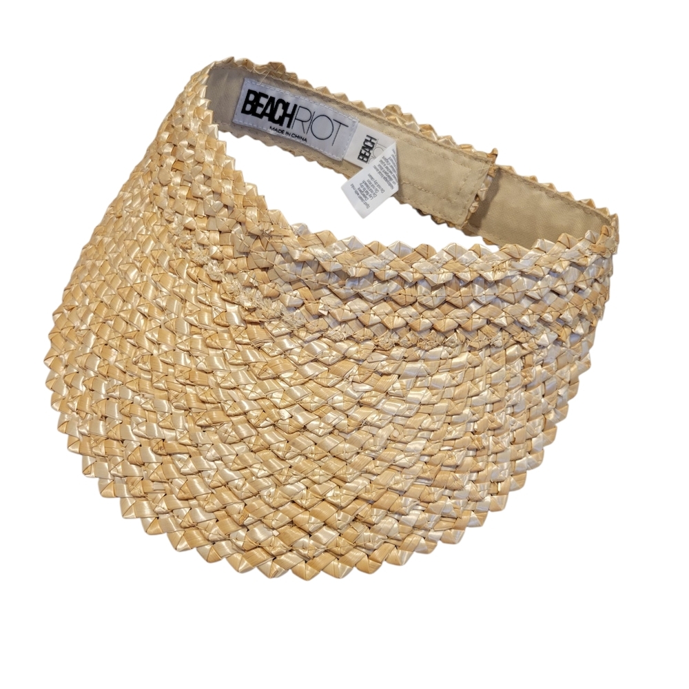 NWT | Beach Riot | Woven Straw Visor
